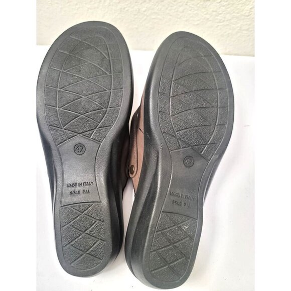 Flexus By Spring Step Anatomic Brown Nubuck Clogs With Adjustable Strap Women's - Picture 7 of 9